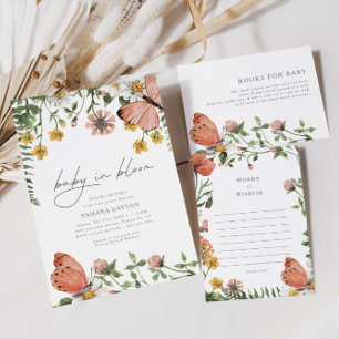 Baby in Bloom Wildflower Baby Shower Invitation