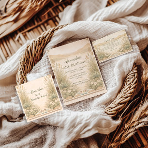 Rustic Desert Meadow Birthday Invitation