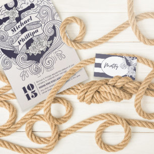 Nautical Anchor wedding Invitation