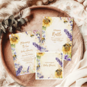 Rustic Mummy To Bee Gender Neutral Baby Shower Invitation