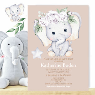 Baby Elephant & Flower Watercolor Bucket List