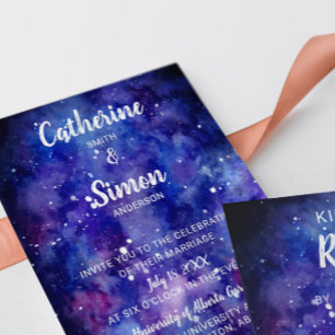 Budget Watercolor Galaxy Starry Night Script Chic