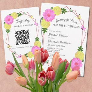 Butterfly Kisses For The Future Mrs. Bridal Shower Enclosure Card