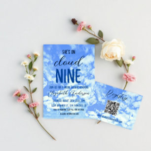 She's On Cloud Nine! Bridal Shower Invitation