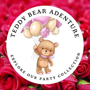 Teddy Bear Balloon Invitation