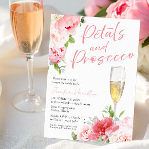 Prosecco Floral Bridal Shower Recipe Cards