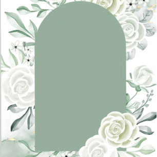 Dusty Sage Watercolor Floral Couples Shower Invitation