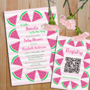 Sweet Watermelon Baby Shower Invitation