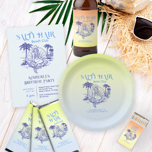 Coastal Summer Blue Mermaid Cowgirl Birthday T-Shirt