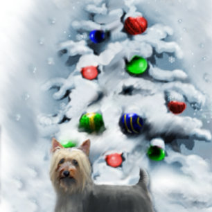 Silky Terrier Christmas Gifts Holiday Card
