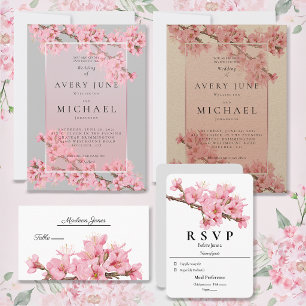 Cherry blossom wedding napkins