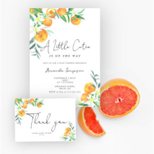Little cutie baby shower diaper raffle ticket enclosure card