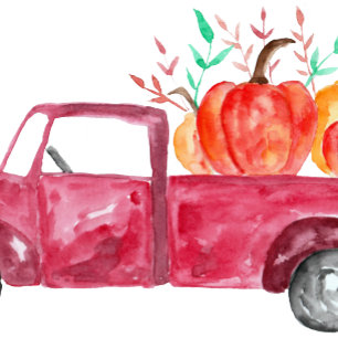 Little Pumpkin Baby Shower Red Truck Fall Autumn Invitation