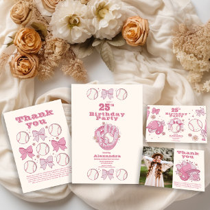 Sports Baseball  Birthday Party Invitation