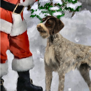 German Wirehaired Pointer Christmas Gifts Holiday Card