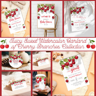 Oh Baby Berry Sweet Cherry Baby Shower Invitation