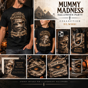 Mummy Madness   Halloween Costume Party Holiday Postcard