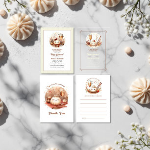 Bao in the Oven "A Little Dumpling" Baby Shower Acrylic Invitations