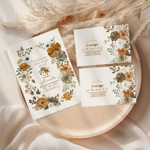 Elegant Boho Floral Bridal Shower Invitation