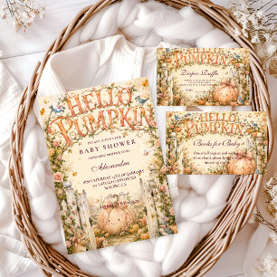 Charming Hello Pumpkin Baby Shower Napkin