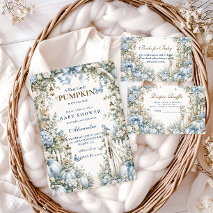 Whimsical Storybook Blue Little Pumpkin Napkin