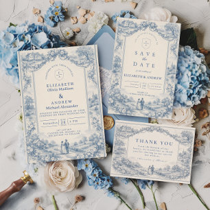 French Manor Countryside Wedding Invitation