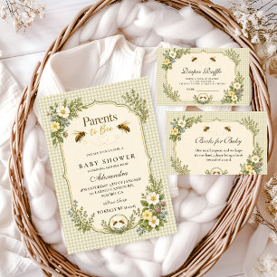 Botanical Parents To Bee Books for Baby Enclosure Card