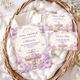 Enchanted Purple Teddy Bear  Books for Baby Enclosure Card