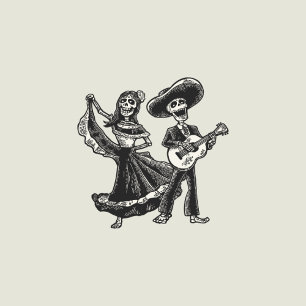 Calaveras Wedding Invitation Puzzle (Colour 1)
