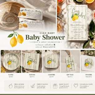 Lemon Italian Amalfi Gender Neutral Baby Shower  Napkin
