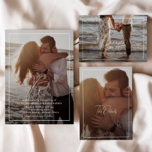 Valentina Photo Modern Wedding RSVP Card