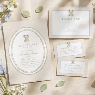 Gender Neutral Elephant Baby Shower Thank You Card