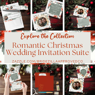 Cosy & Chic Christmas Themed Wedding Program 