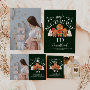 Photo Couple Christmas Pregnancy Announcement