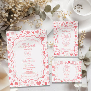 Sweetheart Valentine's Day Baby Shower Paper Plate