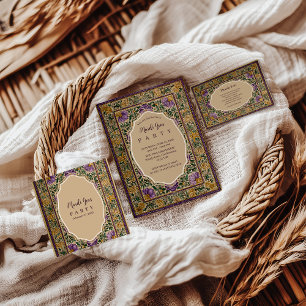 Ornate Framed Mardi Gras Masquerade Invitation