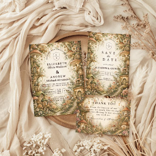 Enchanted Whimsical Woodland Wedding RSVP Card