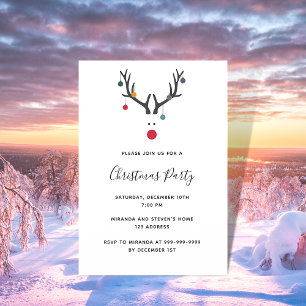 Christmas reindeer funny modern address return return address label