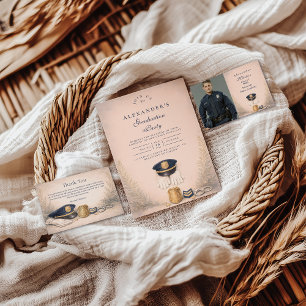 Classic Law Enforcement Graduation Ceremony RSVP Card