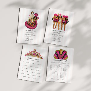 Last Show Before the Vows Las Vegas Showgirl Bach Invitation