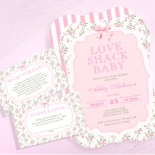 Love Shack Vintage Baby Shower Invitation