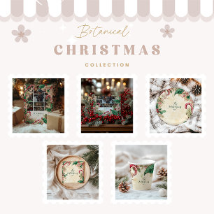 Rustic Candy Cane Christmas Party Invitation