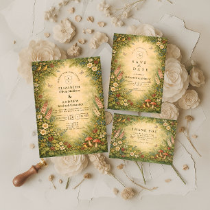 Wildflower Woodland Garden Wedding Save The Date