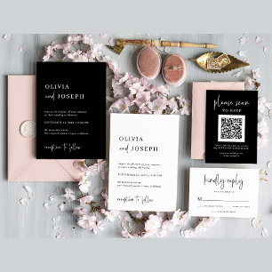 Simple Modern and Minimalist   Wedding Invitation