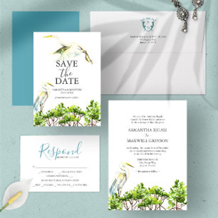Destination Wedding Tropical Bird Save The Date