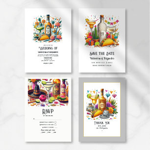 Taco & Tequila Mexican Fiesta Wedding Thank You Card
