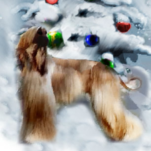 Afghan Hound Christmas Gifts Holiday Card