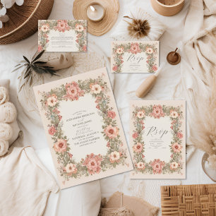 Botanical Garden Art Nouveau Wedding Save The Date