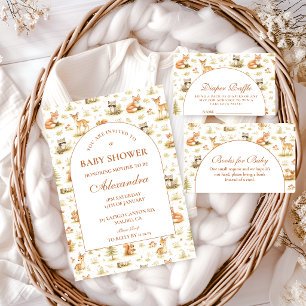 Woodland Forest Animals Baby Shower Napkin