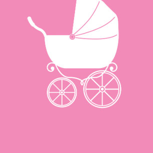 Vintage Carriage Baby Shower Cute Pink Girl Invitation